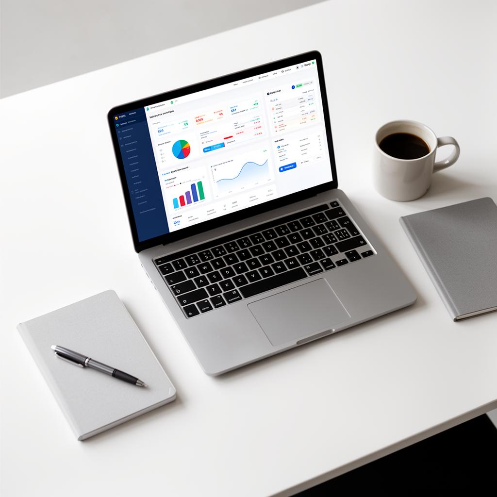 Modern financial workspace